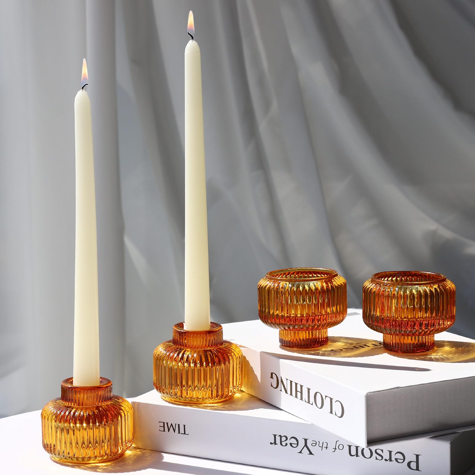 Votive candleholders set of top 4 glass