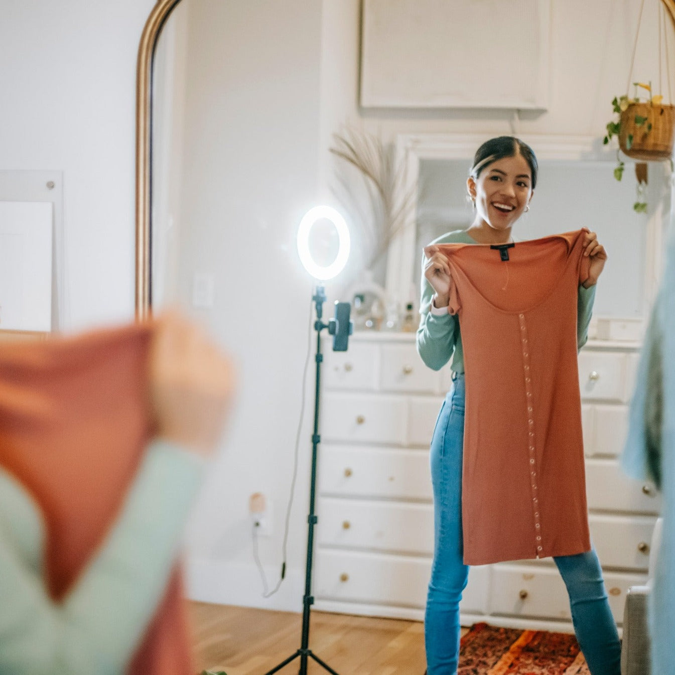 Personal Styling Session with Woman in Mirror