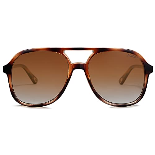 SOJOS Retro Square Polarized Aviator Sunglasses Womens Mens 70s Vintag –  lookingGLASS Lifestyle