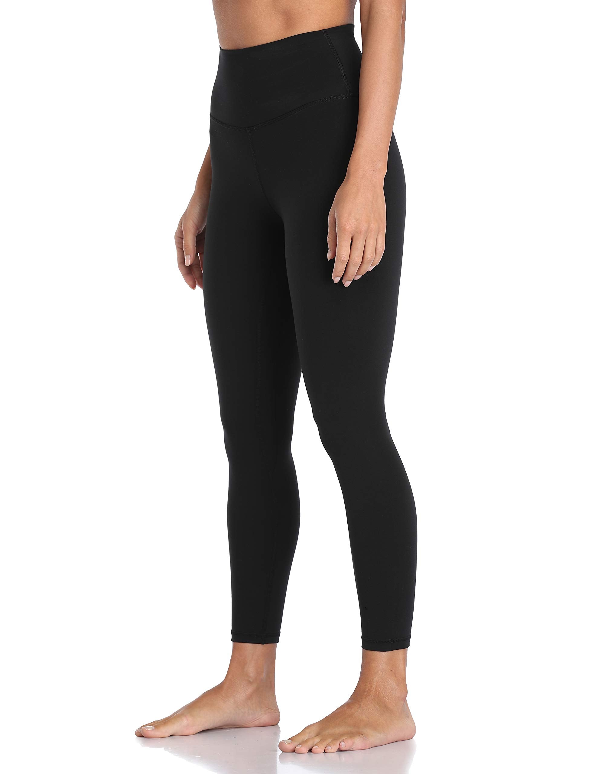 Colorfulkoala Women's High Waisted Tummy Control Workout Leggings 7/8  Length Ultra Soft Yoga Pants 25 (M, Black)