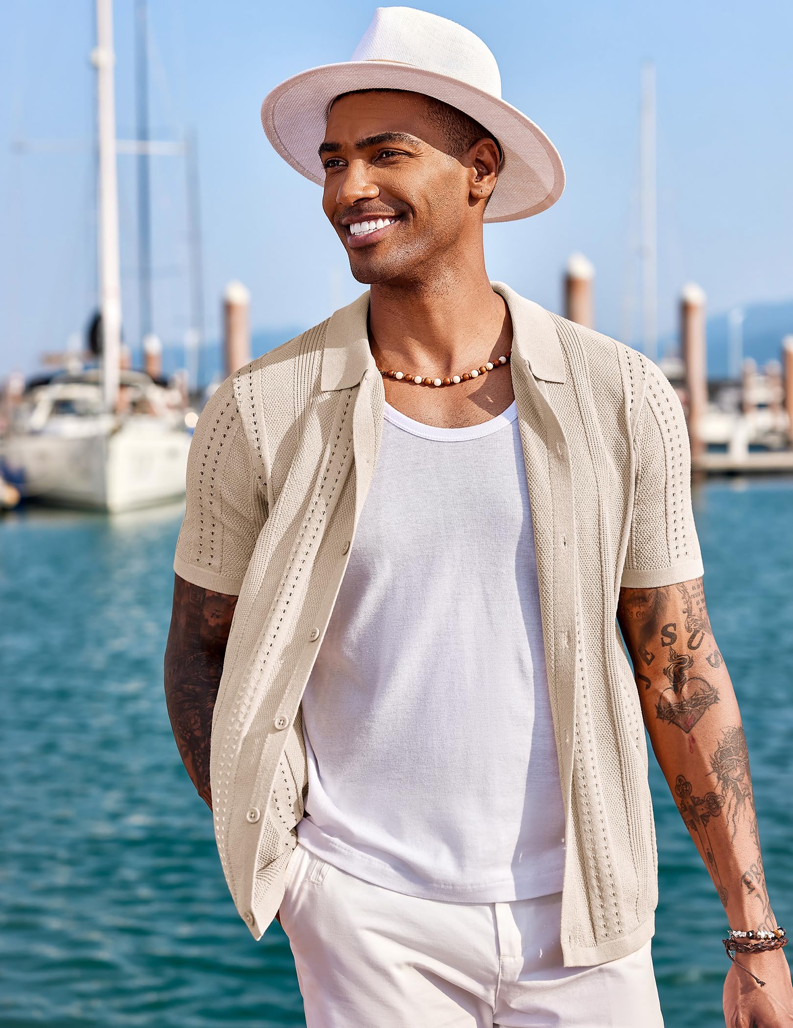 Men's knit shirts short sleeve store