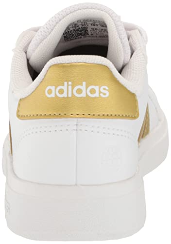 adidas Grand Court 2.0 Tennis Shoe White Gold Metallic White 2.5 US lookingGLASS Lifestyle