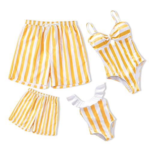 IFFEI Family Matching Swimwear One Piece Bathing Suit Striped Hollow O –  lookingGLASS Lifestyle