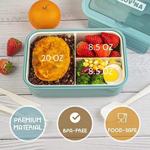 Toolzia Lunch Box Bento Lunch Box for Kids and Adults BPA-Free